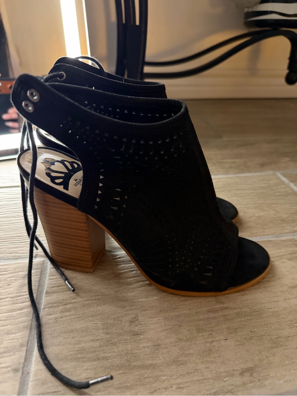 Black Block Heel Sandals
